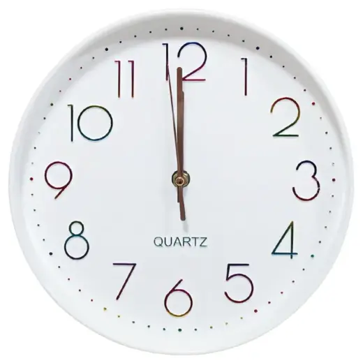 Pulkstenis sienas 25cm, balts