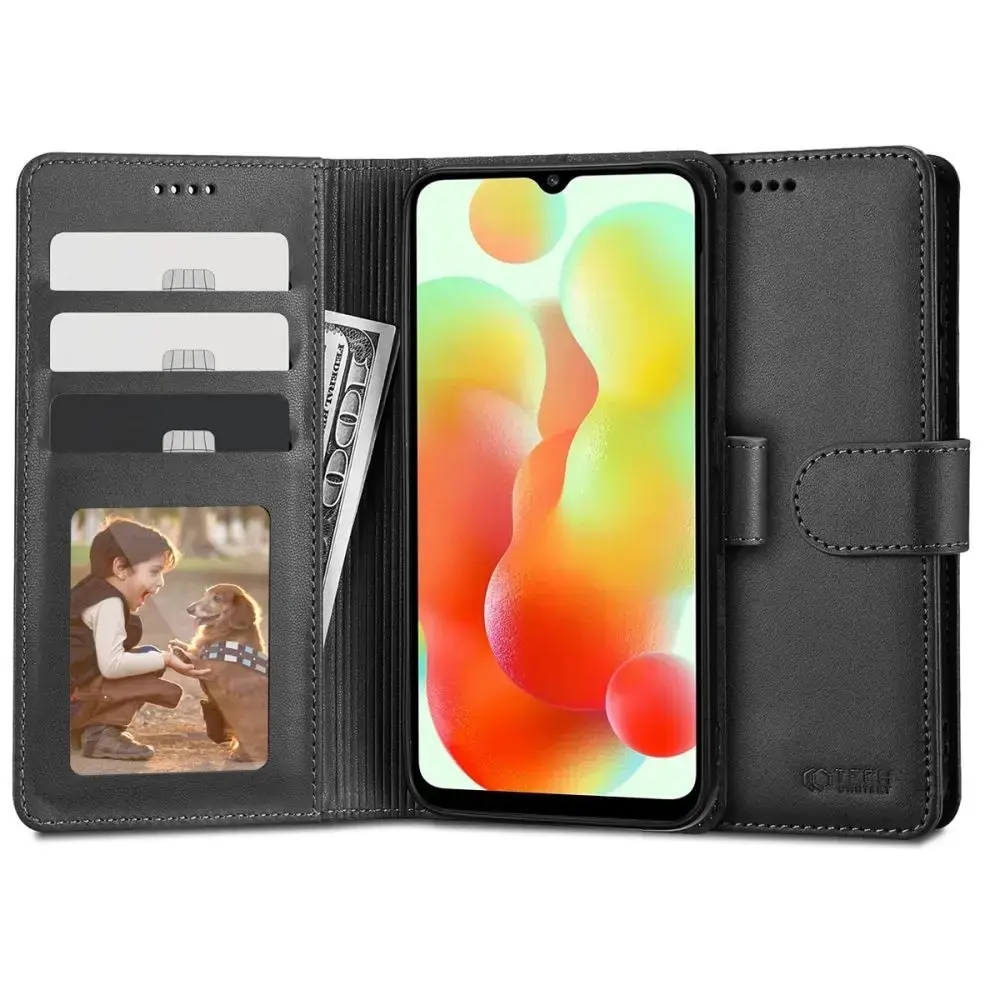 Tech-Protect Wallet grāmatveida maciņš telefonam Redmi 12C melns