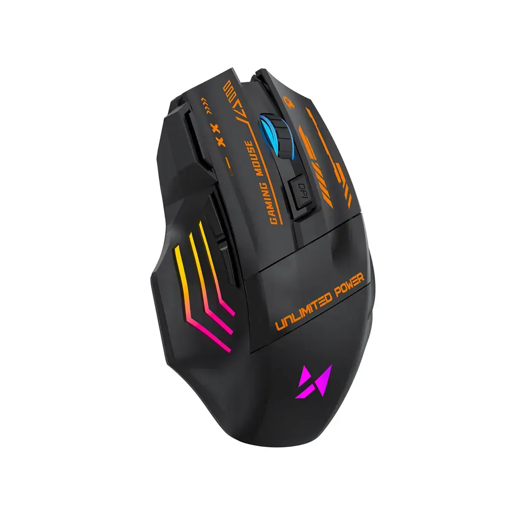 Wozinsky WMGB-1179 Wireless Optical Gaming Mouse with Built-in Rechargeable Battery 3200 DPI with Backlight - Black