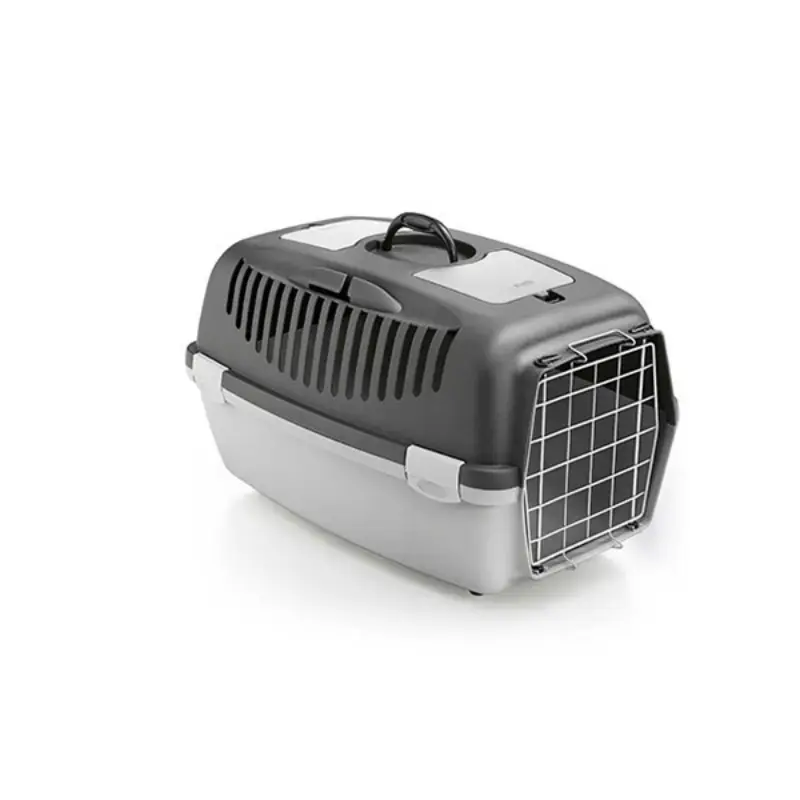 Transport cage Gulliver 3 with metal door 61x40x38cm dark gray|light gray