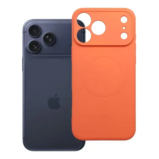 Silicone Mag telefoni ümbris MagSafe toega iPhone 17 Pro Max | iPhone 18 Pro Max oranž