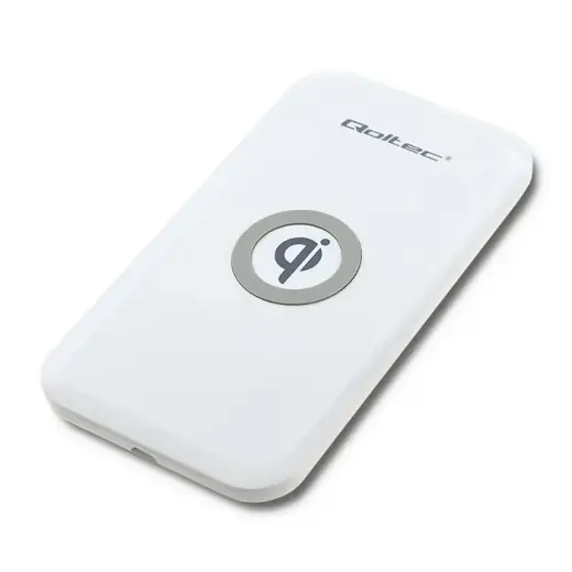 Qoltec 1-in-1 bezvadu lādētājs | Qi | 10W | balts