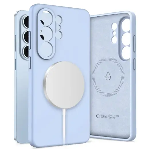 TECH-PROTECT Silicone telefono dėklas su MagSafe palaikymu Samsung Galaxy S26 Ultra (S948) mėlynas
