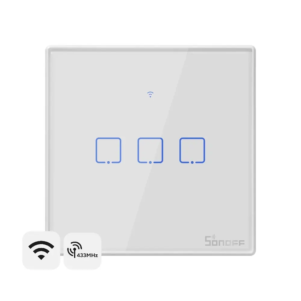 Nutikas seinalüliti Sonoff TX T2EU3C RF-juhtimisega