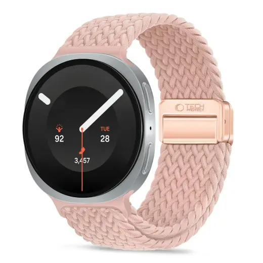 Tech-Protect NylonMag viedpulksteņa siksniņa priekš Galaxy Watch 8/9/Classic (40/44/46 mm) | neilons | rozā