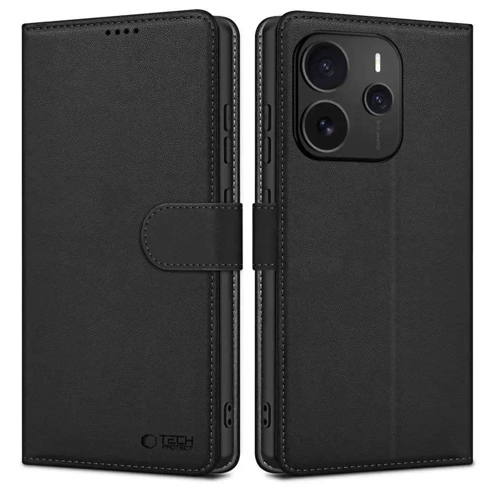 Tech-Protect Wallet book type phone case for Redmi note 14 5G black
