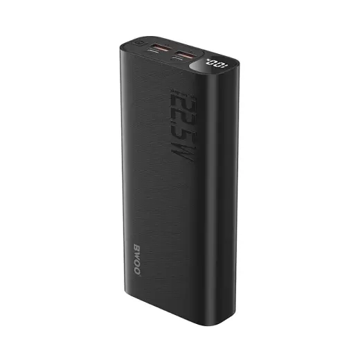 BWOO Power Bank | 20,000 mAh | 22.5W | USB-A, USB-C | LED Display | black