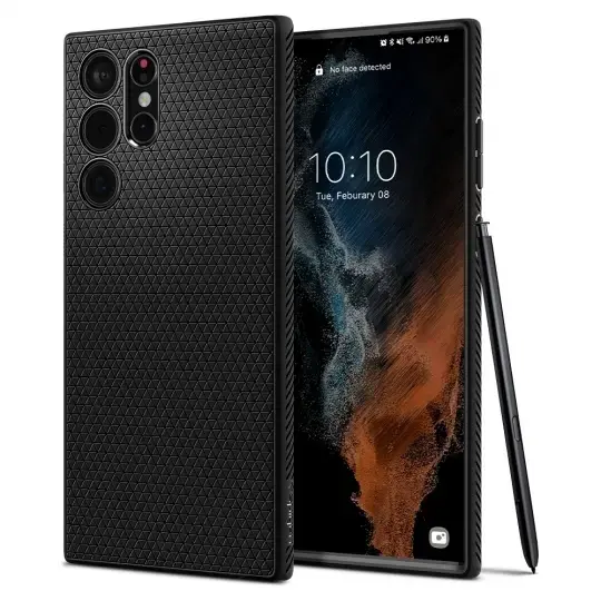 SPIGEN Liquid Air telefoni ümbris Samsung Galaxy S22 Ultra (S908) must