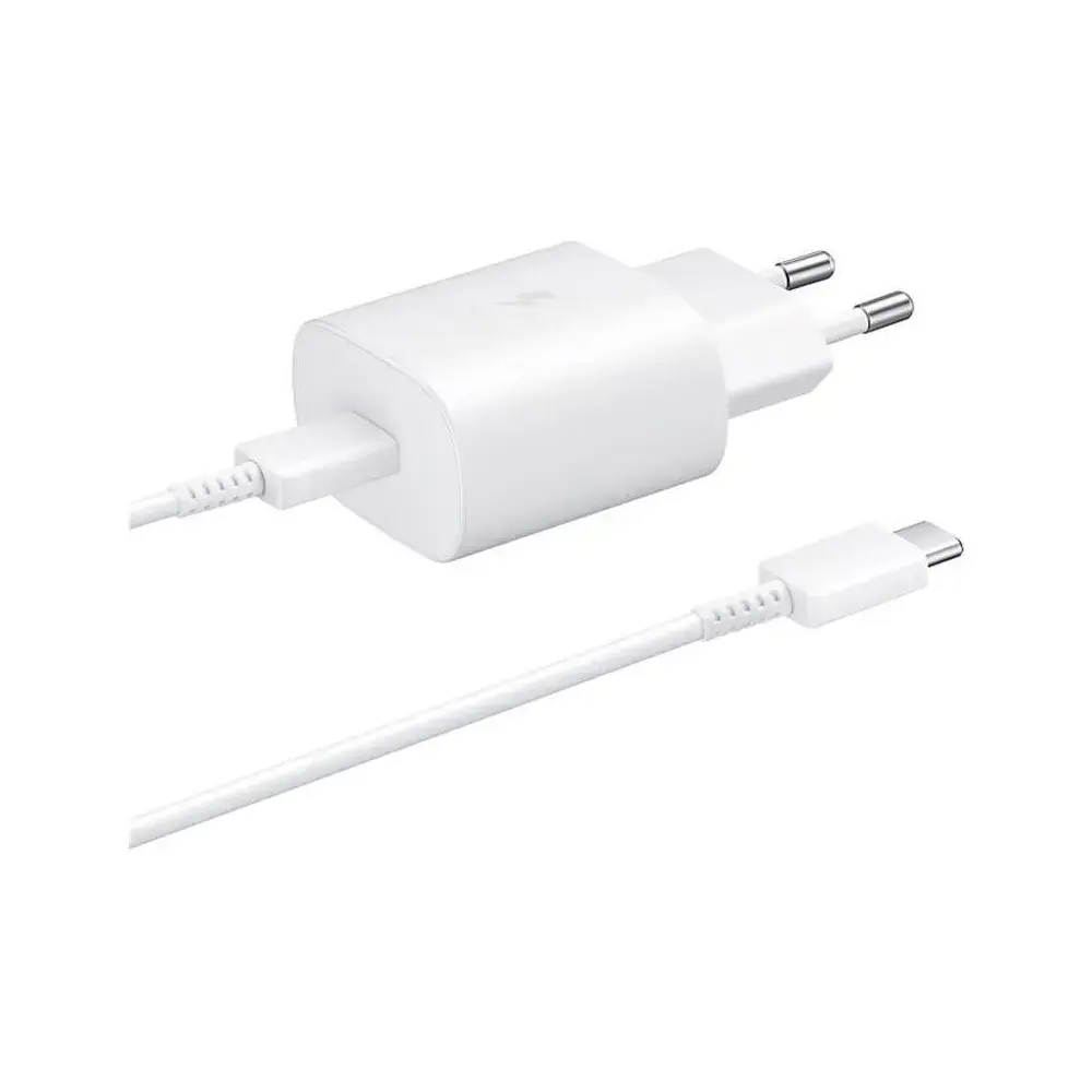 Samsung EP-TA800EWE + EP-DA705BWE travel charger | 25W | USB-C | with USB-C cable | white (OEM)