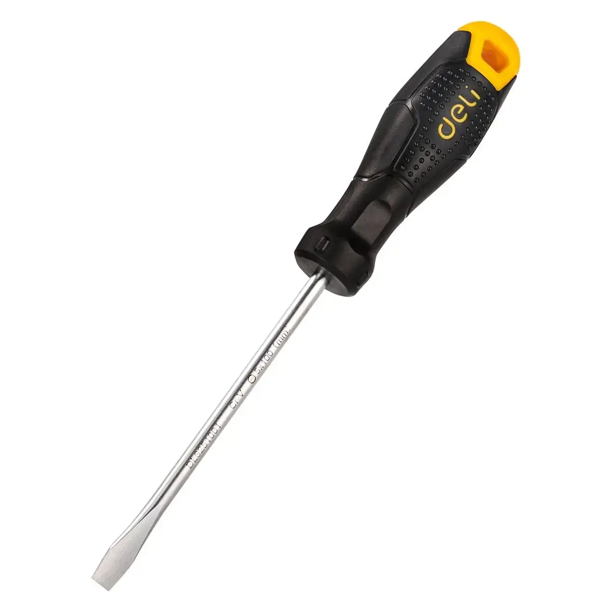 Отвертка шлицевая 5x100 мм Deli Tools EDL6251001 (черный)