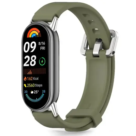 TECH-PROTECT ICONBAND CLASSIC XIAOMI SMART BAND 8 | 9 | 10 | NFC ARMY GREEN