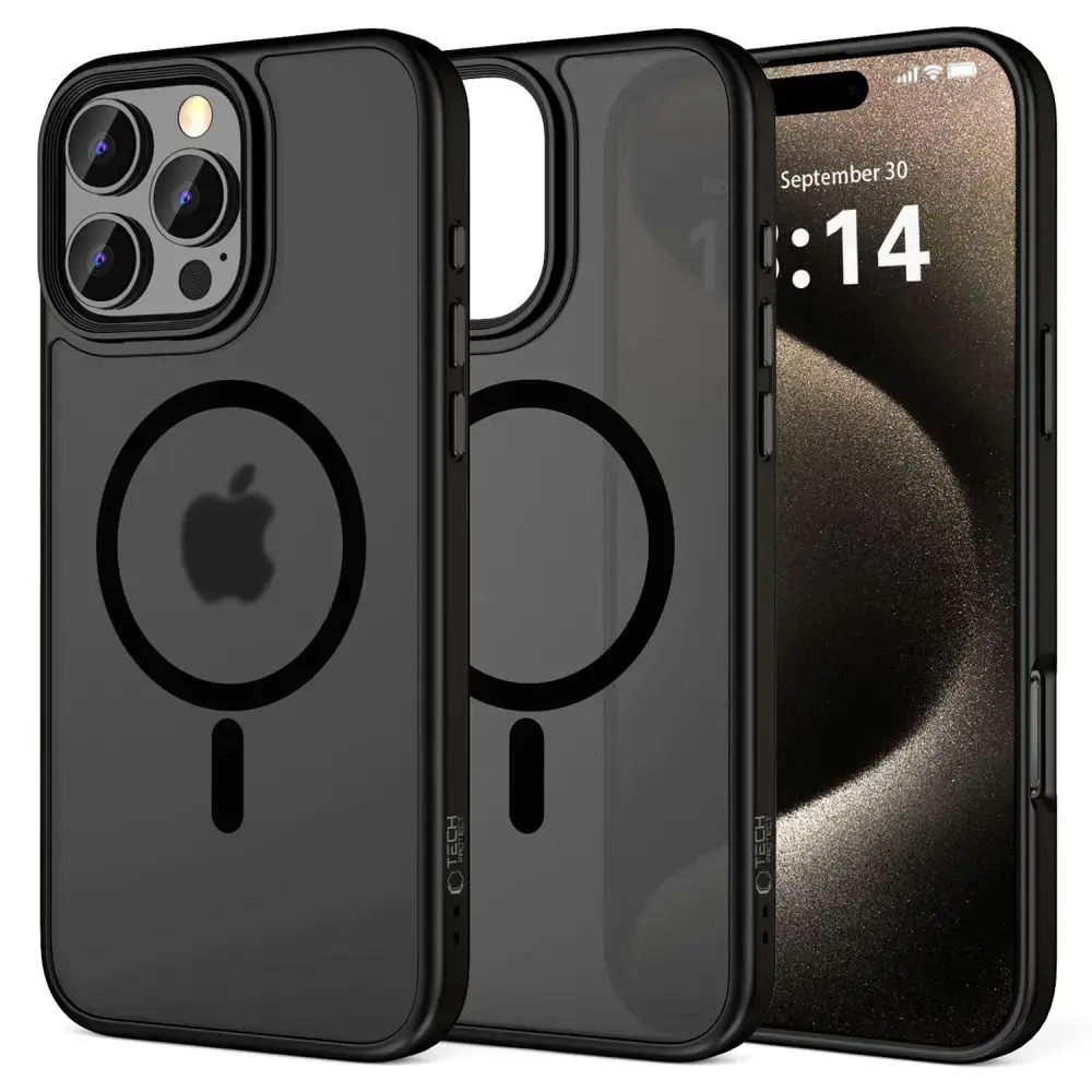 TECH-PROTECT MAGMAT phone case with MagSafe support for iPhone 16 Pro black