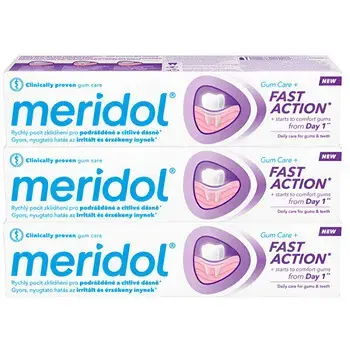 Meridol Fast Action Toothpaste Trio - Zubní pasta 75ml