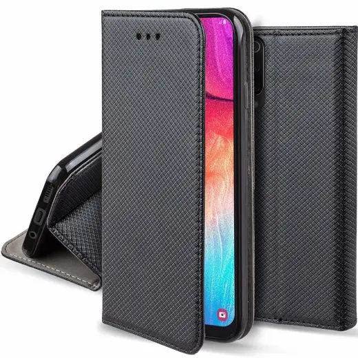 Fusion Magnet Case Grāmatveida Maks Priekš Huawei P20 Melns