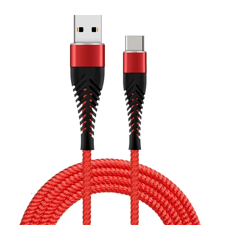 Fusion Accessories Fishbone datu pārraides un uzlādes vads | USB-A uz USB-C | QC 3.0 | 15W | 1.5m | sarkans