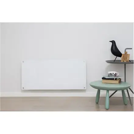 Mill Glass MB900DN Panel Heater  900 W  Suitable for rooms up to 15 m²  Number of fins Inapplicable  White 7090019821591
