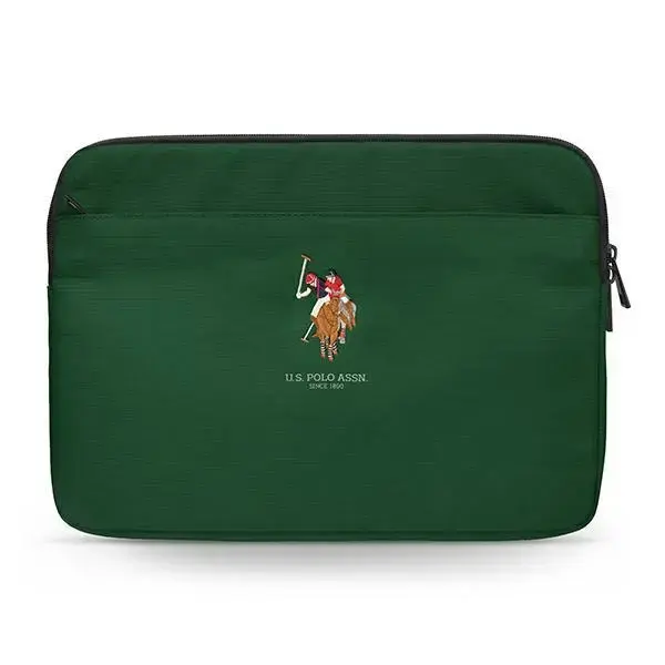 U.S. Polo Assn. Polo Embroidery sülearvuti ümbris 13" roheline