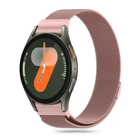 Tech-Protect Milaneseband viedpulksteņa siksniņa priekš Samsung Galaxy Watch 4/5/5 Pro/6/7/FE | nerūsējošs tērauds | rozā