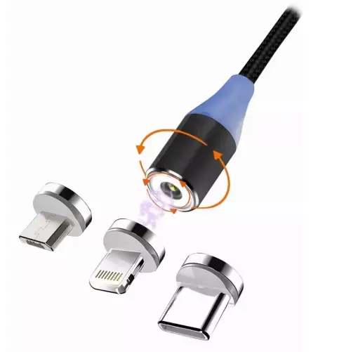 Msonic MLU651 3-in-1 провод для передачи данных и зарядки | USB-A на Micro USB, USB-C, Lightning | 10W | 1m