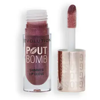 Makeup Revolution Pout Bomb Shimmer Lip Gloss - Lesk na rty 4,5 ml Glimmer Nude