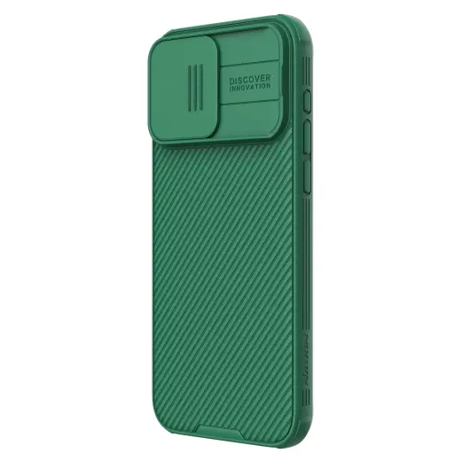 Nillkin CamShield PRO phone case for iPhone 15 Pro Max green (with camera lens protection)