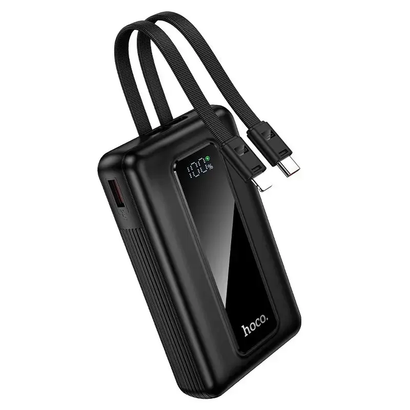 Hoco J162A Power Bank | 20,000 mAh | 22.5W | PD, QC | USB-C, Lightning | black