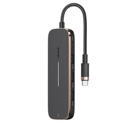 USAMS SJ578HUB01 USB-хаб | USB-C, HDMI | чёрный