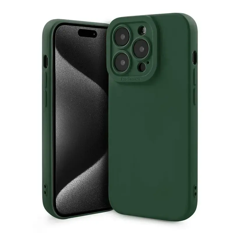 Fusion Softy protect telefono dėklas iPhone 15 Pro žalias