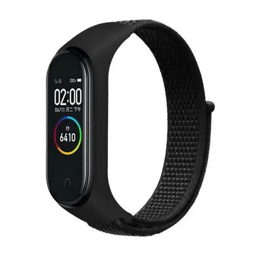 Beline nutikella rihm Xiaomi Mi Band 3/4/5/6/7 jaoks | nailonist | must