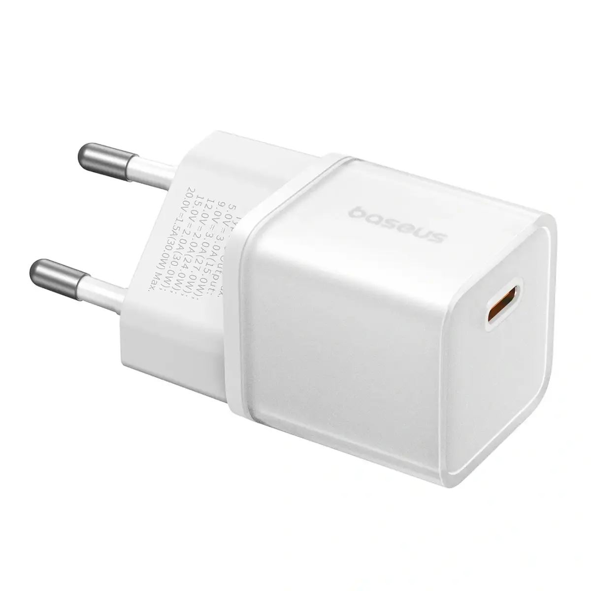 Baseus GaN5S tīkla lādētājs | 30W | GaN | USB-C | balts