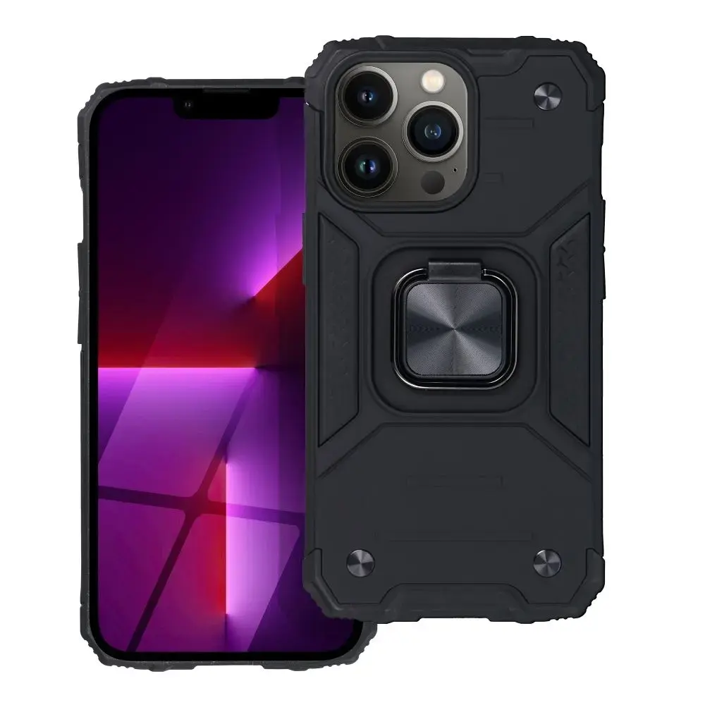 Nitro telefono dėklas su stovu iPhone 17 Pro Max | iPhone 18 Pro Max juodas