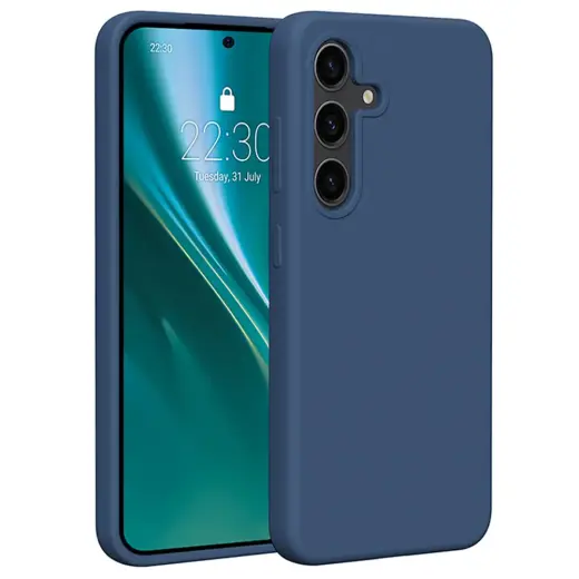 Etteri Silicone phone case for Samsung Galaxy S25 dark blue