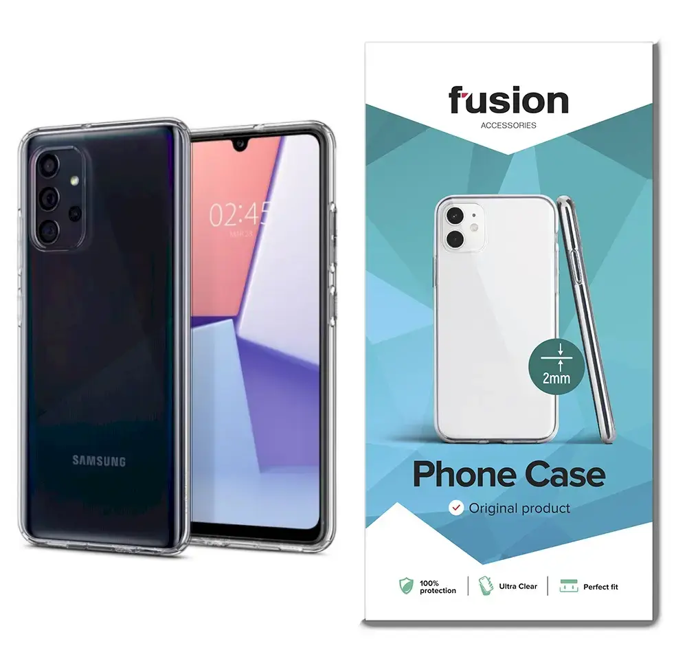 Fusion Ultra Clear 2 mm telefoni ümbris Samsung Galaxy A72 4G (A725) | A72 5G läbipaistev