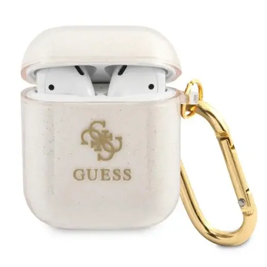 Guess GUA2UCG4GD AirPods cover gold Glitter Collection