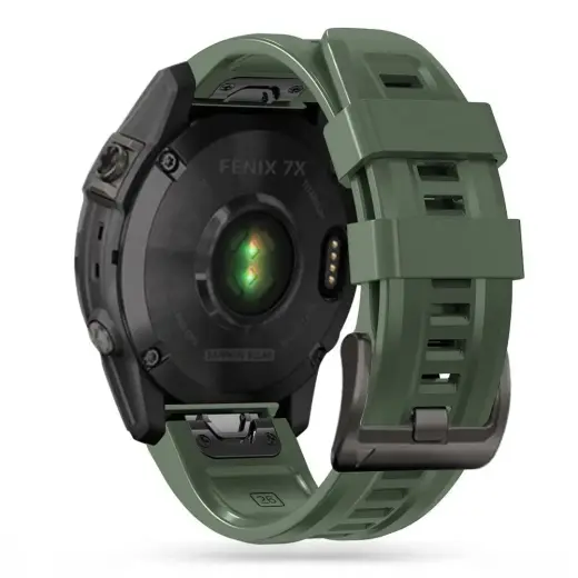 Tech-Protect IconBand viedpulksteņa siksniņa priekš Garmin Fenix 3/5X/3HR/5X Plus/6X/6X Pro/7X | silikons | zaļa