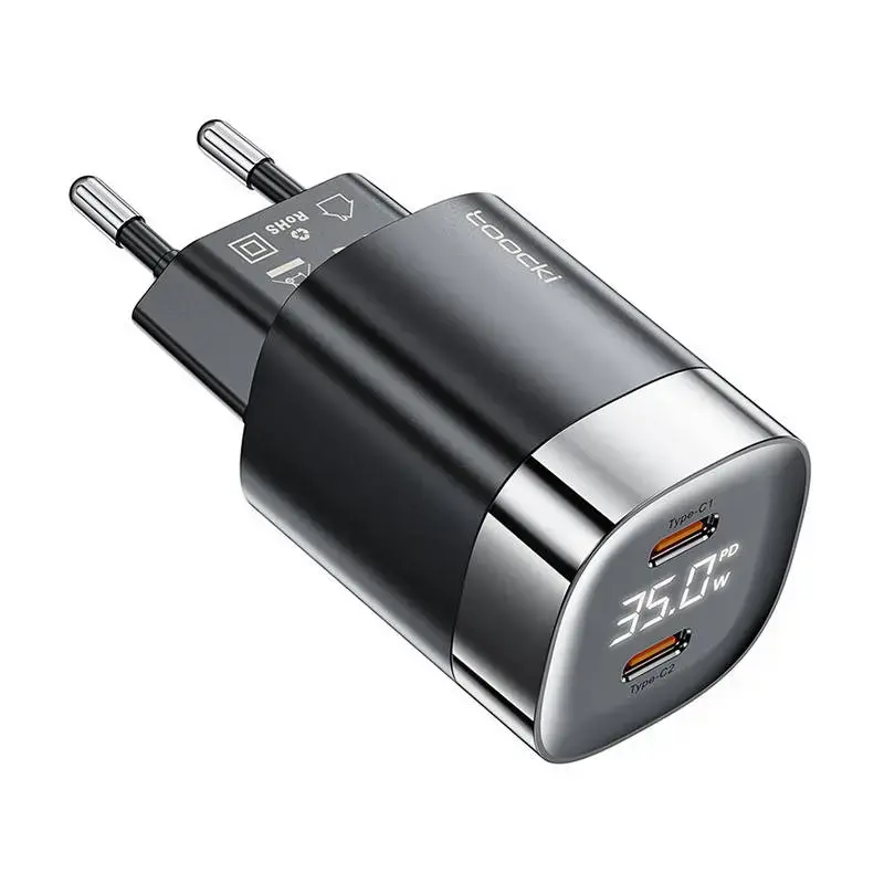 Toocki charger reisilaadija | 35W | GaN | USB-C | must