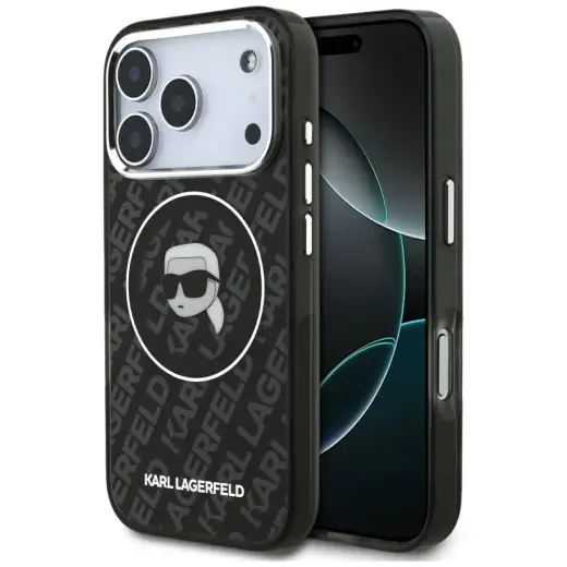 Karl Lagerfeld IML Karl Head Logo phone case with MagSafe support for iPhone 17 Pro black