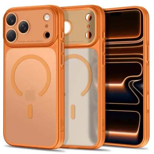 TECH-PROTECT MAGPRIME telefono dėklas su MagSafe palaikymu iPhone 17 Pro | iPhone 18 Pro oranžinis
