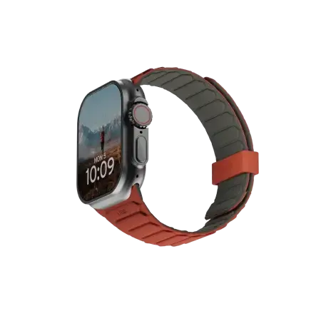 UAG Pathfinder viedpulksteņa siksniņa priekš Apple Watch (42/44/45/46/49 mm) | silikons | pelēka/oranža