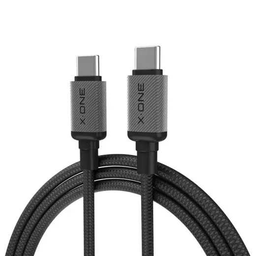 X-One TitanFlex datu pārraides un uzlādes vads | USB-C uz USB-C | 240W | 1.2m | melns