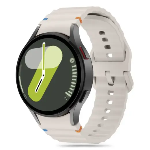Tech-Protect Silicone Sport viedpulksteņa siksniņa priekš Samsung Galaxy Watch 4/5/5 Pro/6/7/FE | silikons | bēša