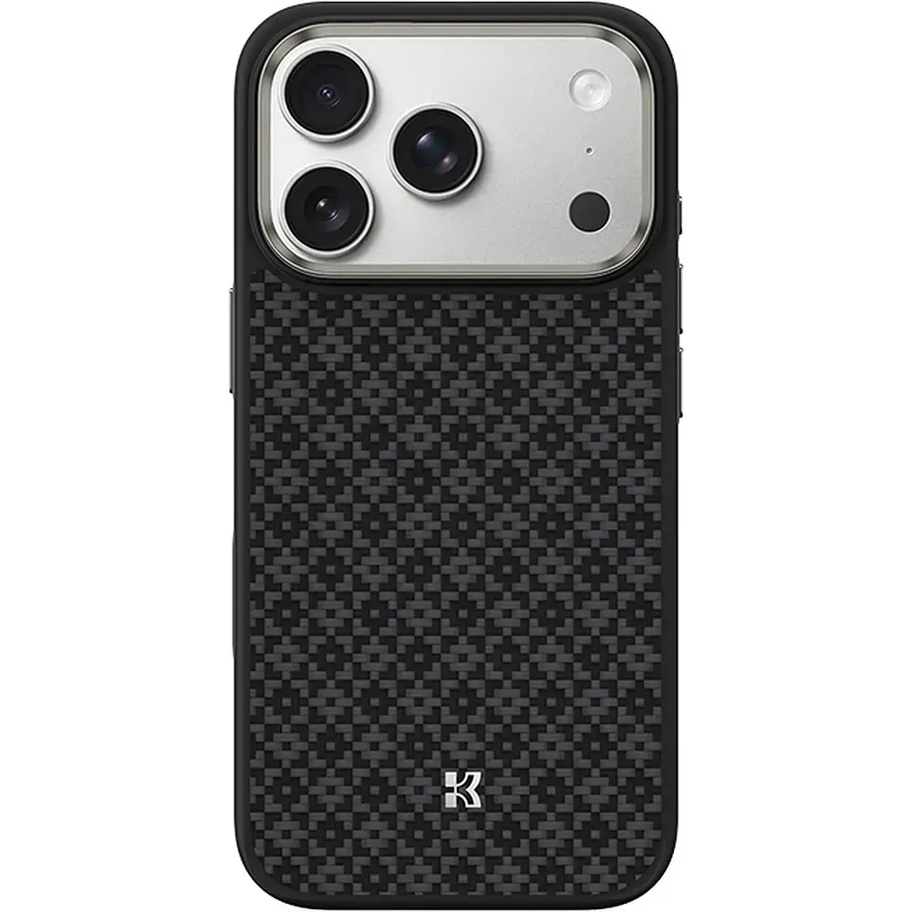 Benks Magnetic Armor Pro Armor Grid Kevlar Metal Frame 600D telefono dėklas iPhone 18 Pro Max | iPhone 17 Pro Max juodas