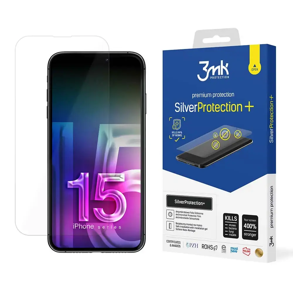 3mk SilverProtection+ aizsargplēve telefona ekrānam iPhone 15 Pro Max