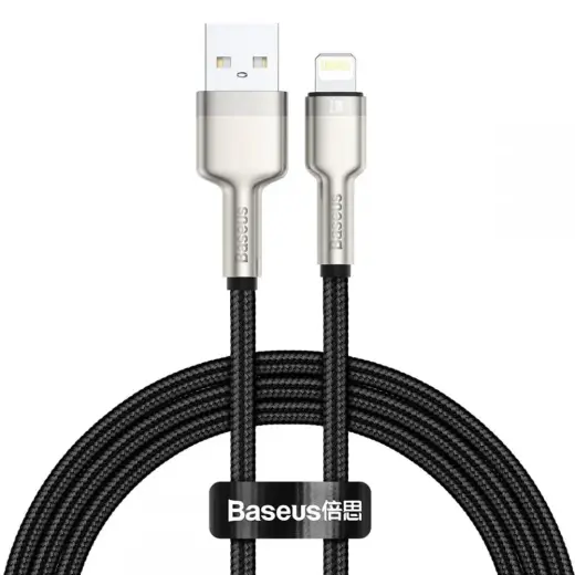 Baseus Cafule Series datu pārraides un uzlādes vads | USB-A uz Lightning | 12W | 1m | melns