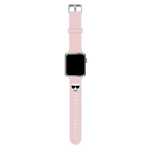 Karl Lagerfeld Choupette Head ремешок для умных часов Apple Watch (38/40/41 mm) | силиконовый | розовый