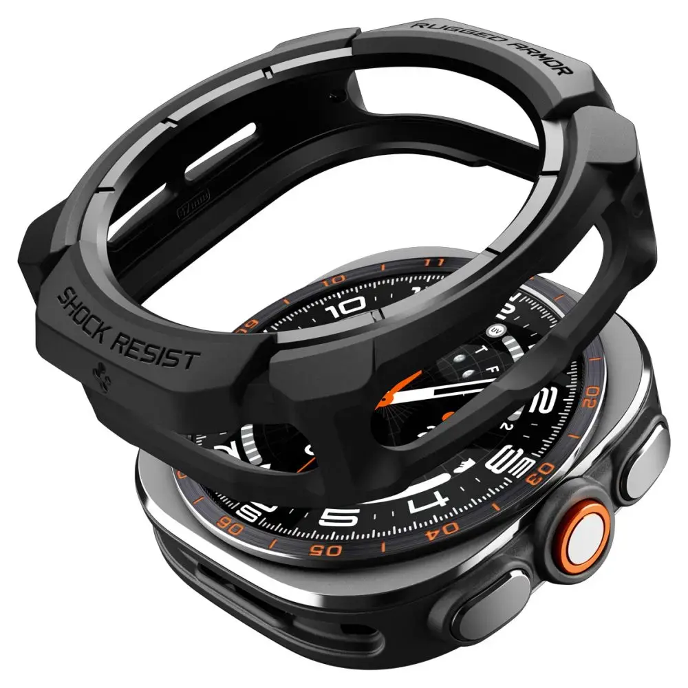 Spigen Rugged Armor išmaniojo laikrodžio dėklas Samsung Galaxy Watch Ultra 2 (47 mm) | juodas